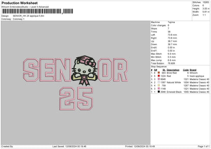 Hk 25 App Embroidery File 6 sizes