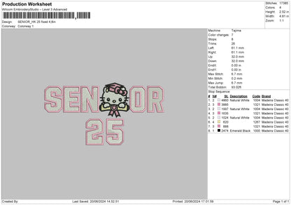 Hk 25 Embroidery File 6 sizes