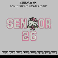 Senior26 Hk Embroidery File 6 sizes