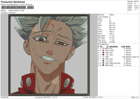 Seven Deadly Embroidery File 4 size