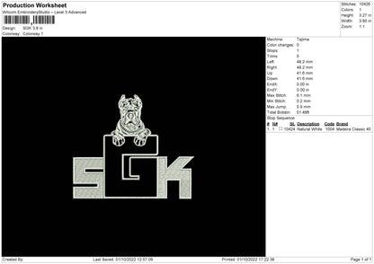 SGK Embroidery File 5 sizes