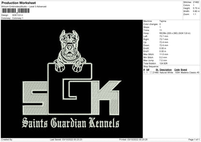 SGK Embroidery File 5 sizes