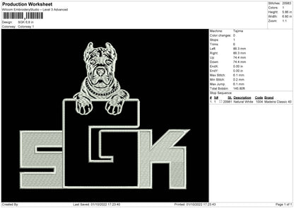 SGK Embroidery File 5 sizes