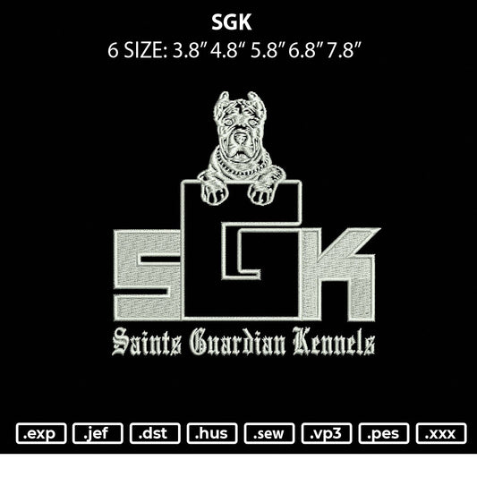 SGK Embroidery File 5 sizes