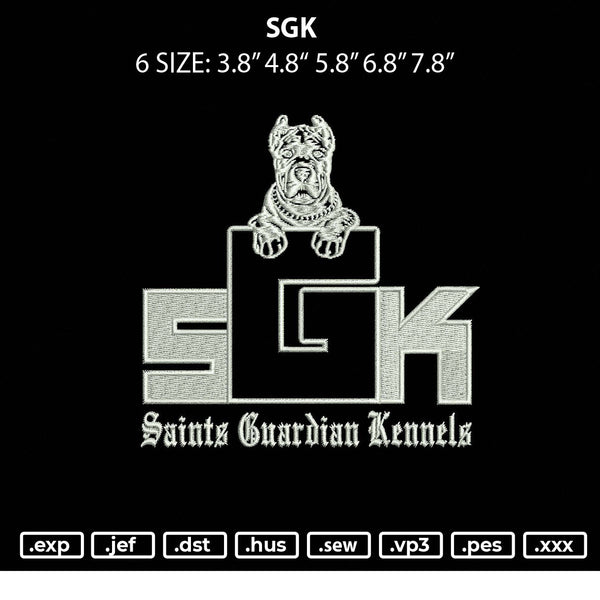 SGK Embroidery File 5 sizes