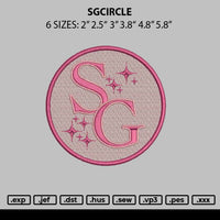 Sgcircle Embroidery File 6 sizes