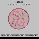 Sgcircle Embroidery File 6 sizes
