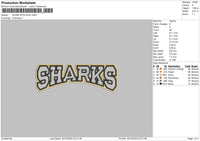 Sharks App Embroidery File 6 sizes