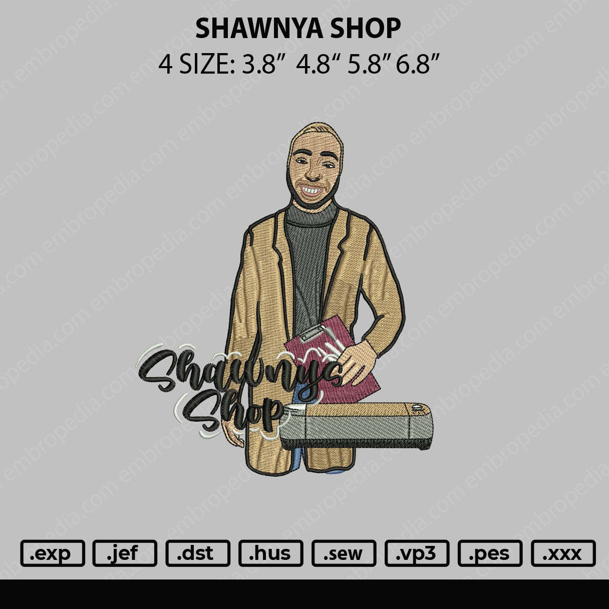 Shawnya Shop Embroidery File 4 size
