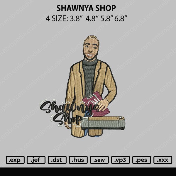 Shawnya Shop Embroidery File 4 size