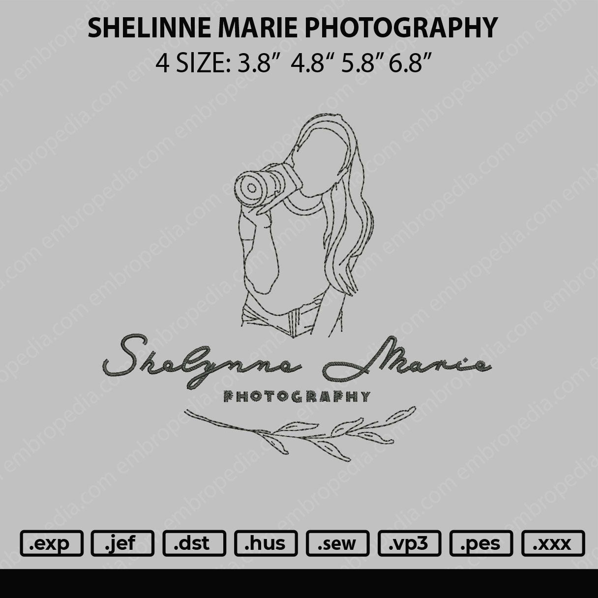 Shelinne Marie Photography Embroidery File 4 size