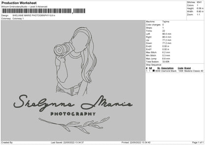 Shelinne Marie Photography Embroidery File 4 size