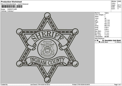 Star 2701 Embroidery File 6 sizes