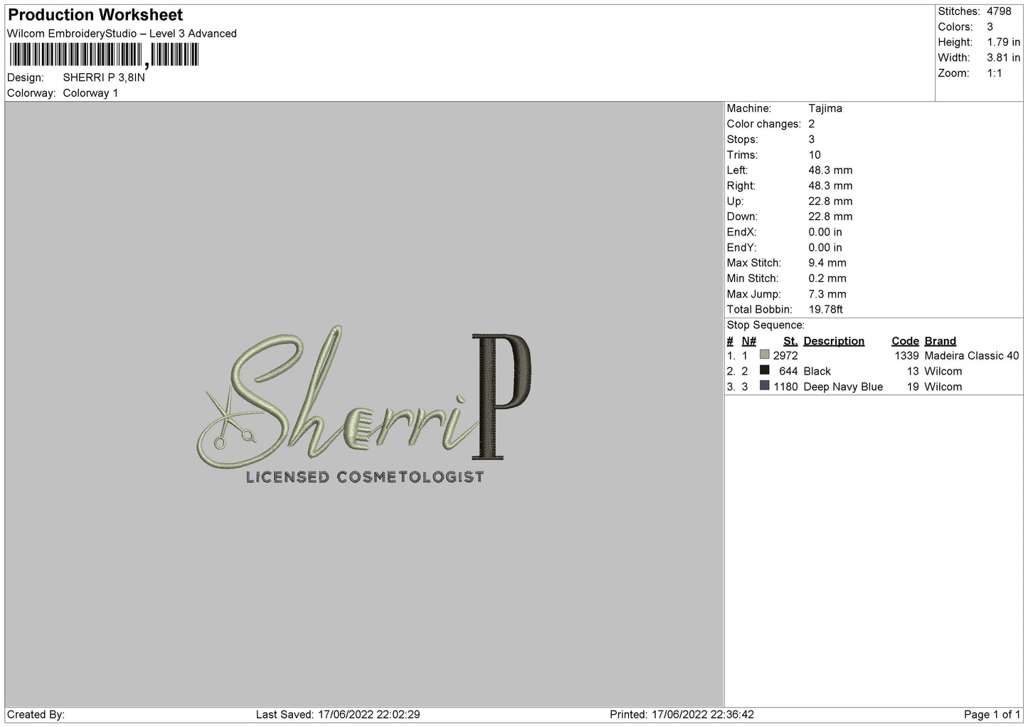 Sherri P Embroidery File 4 size