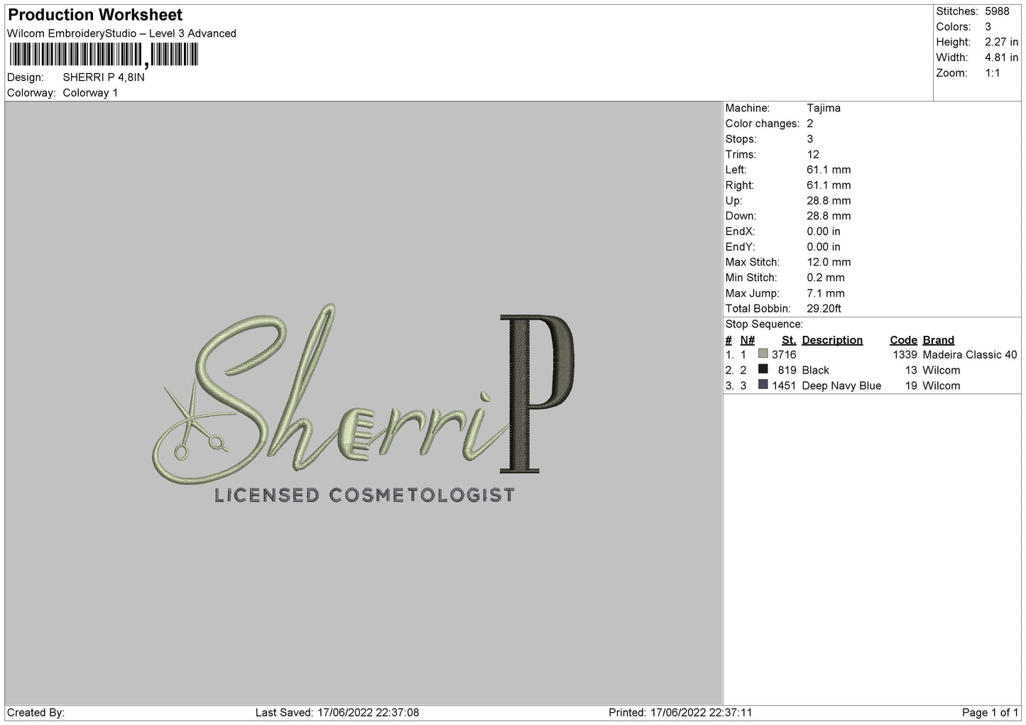 Sherri P Embroidery File 4 size