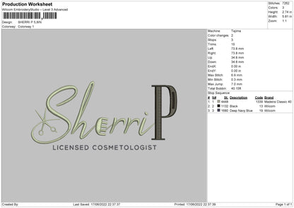 Sherri P Embroidery File 4 size