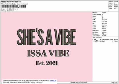 SHE'S A VIBE