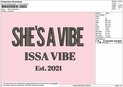 SHE'S A VIBE