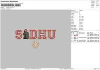 Sidhu V3 Embroidery File 5 sizes