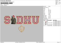 Sidhu V3 Embroidery File 5 sizes