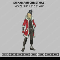 Shikamaru Christmas Embroidery File 4 size