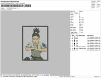 Shikamaru Jutsu Embroidery File 4 size