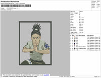 Shikamaru Jutsu Embroidery File 4 size