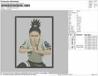 Shikamaru Jutsu Embroidery File 4 size