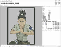 Shikamaru Jutsu Embroidery File 4 size