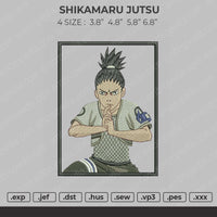 Shikamaru Jutsu Embroidery File 4 size