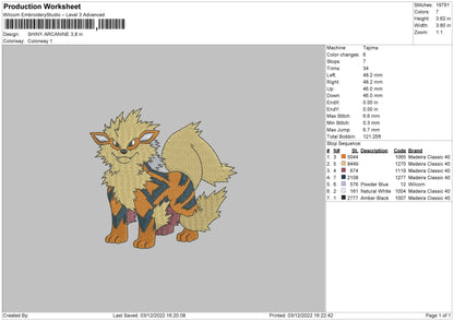 Shiny A Embroidery File 6 sizes