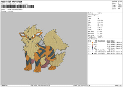 Shiny A Embroidery File 6 sizes