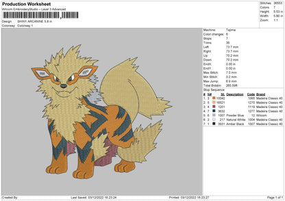Shiny A Embroidery File 6 sizes