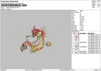 Gyarados v002 Embroidery File 6 sizes