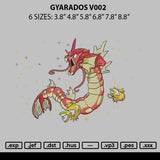 Gyarados v002 Embroidery File 6 sizes