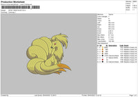 Shiny Ninetales Embroidery File 4 size