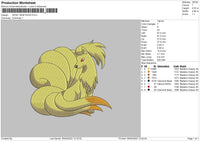 Shiny Ninetales Embroidery File 4 size