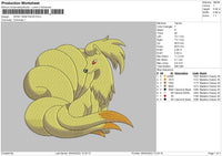 Shiny Ninetales Embroidery File 4 size