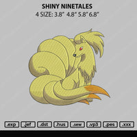Shiny Ninetales Embroidery File 4 size