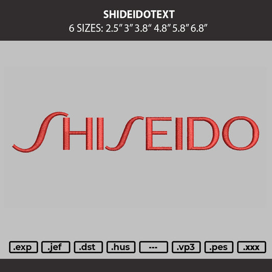 Shiseidotext Embroidery Machine Design File 6 sizes