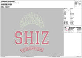 Shiztext Embroidery File 6 sizes