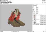 Shoes Dog Embroidery File 6 sizes