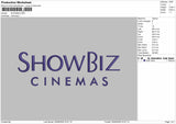 Snowbiztext Embroidery Machine Design File 6 sizes