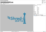 Shredtext Embroidery File 6 sizes