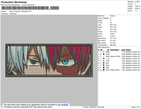 Shoto Todoroki Eyes Rectangle Embroidery File 4 Size