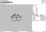 Sick Eyes Embroidery File 6 sizes