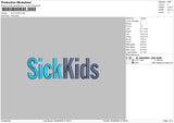Sick Kids Embroidery File 4 size