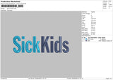 Sick Kids Embroidery File 4 size