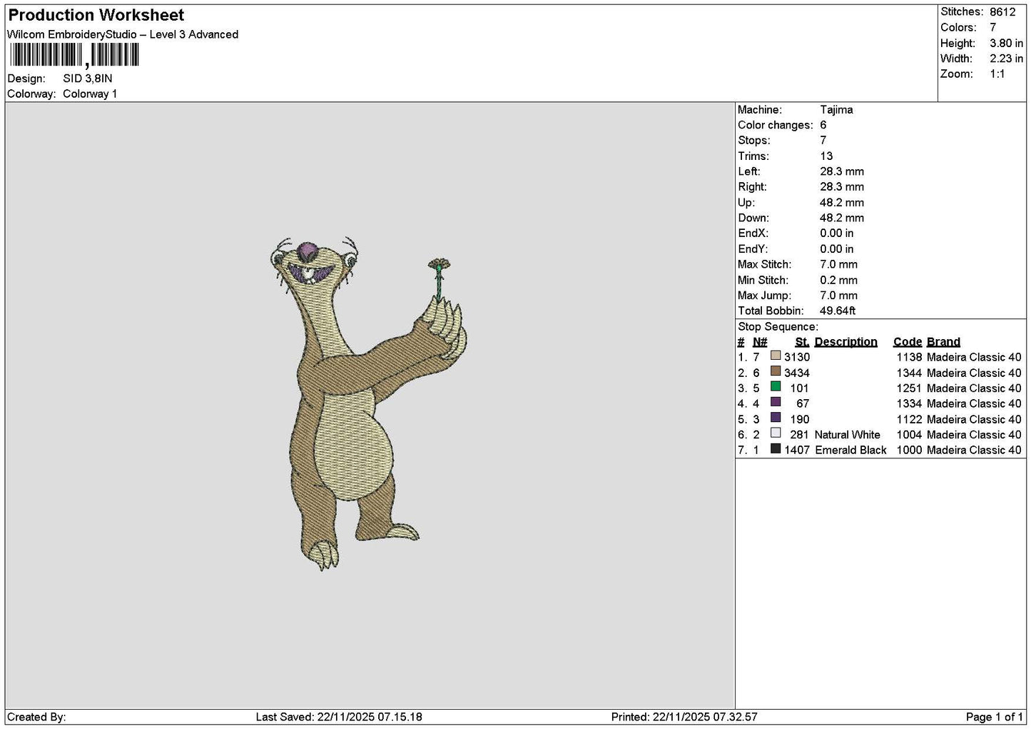 Sidicetext Embroidery File 6 sizes