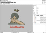 Sidhu Moosewala Embroidery File 4 size